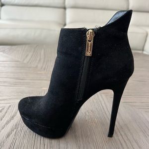 Jessica Simpson Black Suede Stiletto Booties